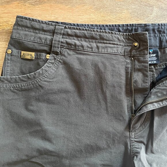 KUHL - Mens Cargo Pants - Resistor Jean Style - Dark Green/Brown Khaki - W40 L30 - Picture 4 of 4